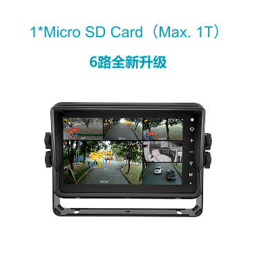 7寸6路自带算法车载录像监控显示器（ADAS、BSD、DMS）